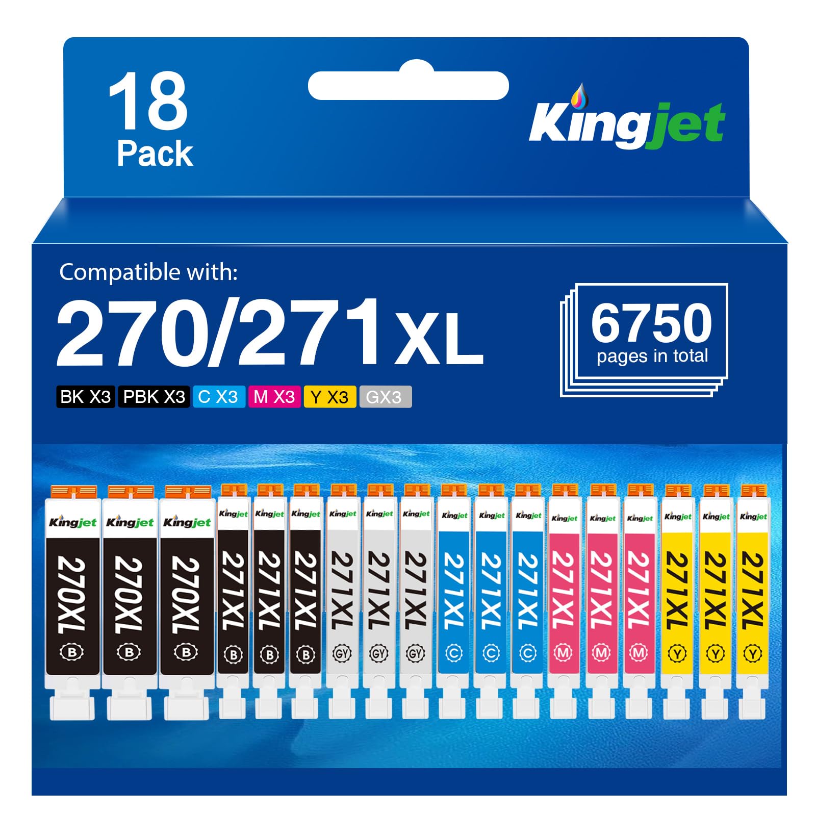 Amazon.co.jp: Kingjet PGI-270XL CLI-271XL インクカートリッジ交換用